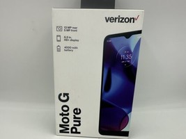 Verizon Motorola Moto G Pure, 32GB, Blue - Prepaid Smartphone - New &amp; Se... - $75.98