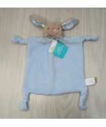 Celebrate Walmart Blue Baby security blanket lovey striped bow tan brown... - $19.79