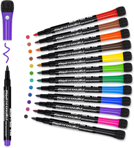 Magnetic Dry Erase Markers Fine 12 Colors Erasable Whiteboard Markers Fi... - $10.45