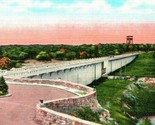 San Antonio Texas TX Olmas Dam Unused UNP Vtg Linen Postcard - $3.91