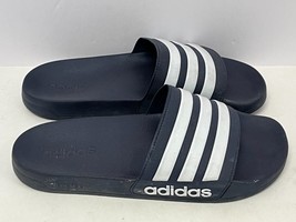 Adidas Slides Sandals Navy Blue Summer Men’s Size 9 US Shoes - £16.72 GBP
