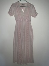 women 4 ASOS Summer Spring pink lace dress Short sleeve - £19.77 GBP