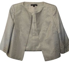 New Lafayette 148 NY Silver Lightweight 3/4 Sleeve Lined Jacket NWT Party - $75.00