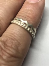 Lot Of Two Vintage Sterling Silver Bands Size 5 - $35.00