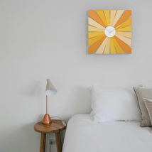 TimeBlend yellow - rectangular wall clock with 5 gradient shades of yellow - $159.00