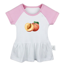 Fruit Peach Cute Dresses Infant Baby Girls Princess Dress 0-24Months Kid Clothes - £10.43 GBP