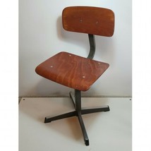 Mid Century Designer Chair, Eromes, Metal &amp; Pagwood, Childrens, School, Vintage - £79.02 GBP