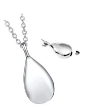 Jewelers Stainless Steel Wate Drop Tear Shaped Memorial - $85.91