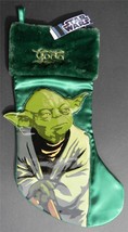 Christmas Stocking Star Wars Yoda Holidays Green Holidays New - $18.72