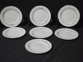 Vintage NORITAKE 6.25&quot; Dessert Plate ROSEPOINT Floral Platinum Trim - Se... - $35.29 CAD