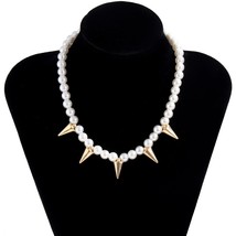 SHIXIN Charms  With Spike Short Choker Necklace Collar for Women/Men Fashion  Ne - £12.92 GBP