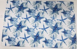 Set of 4 Same Kitchen Fabric Thin Placemats, SEALIFE,STARFISH with blue back, GR - £13.44 GBP