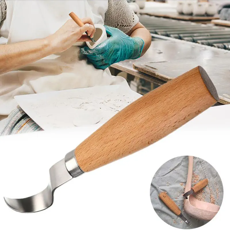 Stainless Steel  Carving Cutter work Sculptural  Handle Spoon Hook  Carving Tool - £134.02 GBP