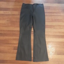 Medium Black Leather Pants Bootcut Urban Concept Bogattica Made in Mexico - $121.52