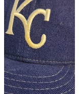Kansas City Royals Wool Hat Baseball Cap Men Fitted 7 1/4 USA Made stain... - £8.03 GBP