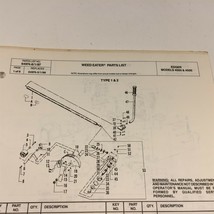 1987 Weed Eater Model 4000 4500 Edger Parts List 64974 - £15.68 GBP