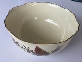 Lenox U.S.A. Winter GREETINGS-8&quot; Scalloped Round Serving Bowl 1996 - £58.37 GBP