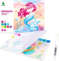 Watercolor Painting Book for Kids Mermaid Watercolor Coloring Books Pain... - £21.62 GBP