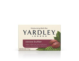 Yardley London Moisturizing Bath Soap Bar Shea Cocoa Butter Helps Soften... - $3.12