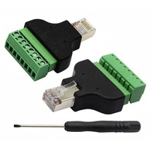 Rj45 Male Plug To 8P 8C Female Bolt Screw Type Terminals Ethernet Net Ne... - £15.92 GBP