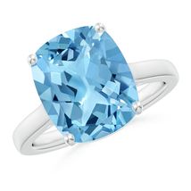 ANGARA Natural Swiss Blue Topaz Solitaire Ring in Sterling Silver (12x10mm) - $303.05+