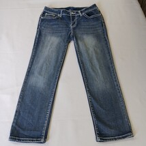 Apt 9 Capri Jeans Women’s Sz 4 (27×25) Low-Rise Embroidered Rhinestones Stretch image 15