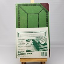 Esselte Pendaflex Boorum Account Book Green Reinforced Corners 12-1/2&quot;x7... - £30.26 GBP