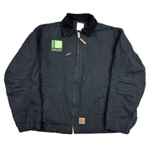 Berne Jacket Mens L Black Lined Coat Detroit Corduroy Collar - £31.13 GBP
