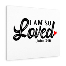  John 3:16 I Am So Loved Bible Verse Canvas Christian Wall Art R - £59.41 GBP+