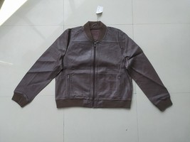 COLE HAAN Men&#39;s Leather Bomber Jacket $550 WORLDWIDE SHIPPING ATP 0396 - $142.15