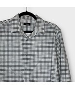 THEORY Tait Button Sport Shirt Men’s Small Gray Grid Check Slim Fit Jasp... - $46.21 CAD