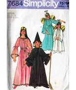 1976 Angel, Fairy, Witch &amp; Princess COSTUMES Pattern 7684-s Child&#39;s Size... - £9.43 GBP