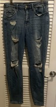 Judy Blue Size 30 Boyfriend Fit Distressed Destroyed Medium Wash Blue Jeans - £23.36 GBP