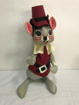 Vintage 1965 Annalee Mobilitee Doll Thanksgiving Mouse Pilgrim Large AS IS - $59.46