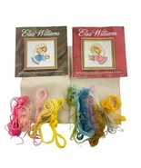 Elsa Williams Crewel Work Kits - Pink Angel and Harp and Blue Angel and ... - $21.75