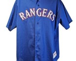 Vtg Majestic Texas Rangers Stitched Jersey Adult MLB Baseball Size L Blue  - $38.00