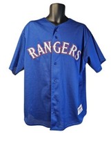 Vtg Majestic Texas Rangers Stitched Jersey Adult MLB Baseball Size L Blue  - £30.44 GBP