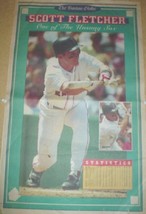 Boston Red Sox Scott Fletcher Laying Down a Bunt 1993 Boston Globe Poster - £3.97 GBP