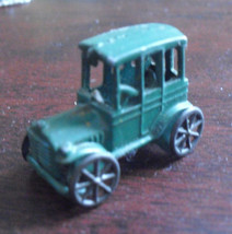 Vintage Small Metal Green Classic Car with Moving Wheels - $17.82