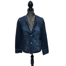 Sigrid Olsen Jean Jacket Womens Size 8 Blue Denim Pockets Casual Western NEW - $39.19