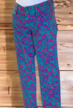 Lilly Pulitzer Worth Skinny Jeans Size 0 Floral Bright Preppy Multicolor - £10.71 GBP
