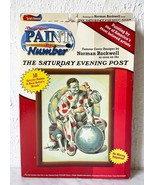 Paint By Number Kit Between Acts Clown Puppy Normal Rockwell Sat Evening... - $52.01 CAD