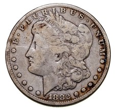 1882-CC $1 Silver Morgan Dollar in Good Net Condition, VG in Wear, Scrat... - £116.65 GBP