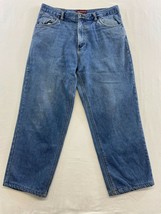 Nevada Men&#39;s Tapered Leg Blue Jeans Size 34/27 Lined Cotton Medium Wash ... - £11.59 GBP