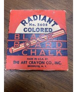 Vintage Radiant No. 5608 Colored Black Board Chalk original box art cray... - $34.27 CAD