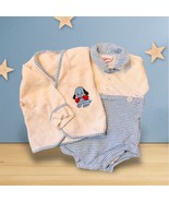 Vintage Infant Princess Pat Boy 2 Pc Puppy Dog Short Set Diaper Cover Bl... - €17,05 EUR