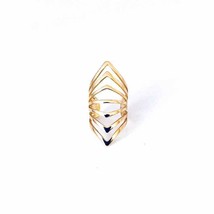 Chevron  Ear Cuffs Cartilage Earrings 14K Gold Plated Modern Ear Cuff no... - £12.52 GBP