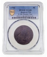 1794 Head of 1793 1C Liberty Cap Cent &quot;Double Chin&quot; S-18b Graded by PCGS... - $8,177.27 CAD