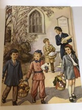 Vintage Church Lithograph Sharing With Others 12 1/2” Tall - £6.22 GBP