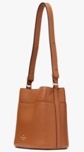 Kate Spade Leila Bucket Bag Brown Pebbled Leather Purse KE489 NWT $359 Retail FS - £100.97 GBP